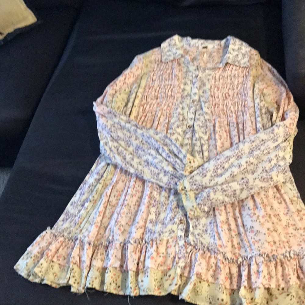 Worn 2x Free People lost in you tunic size Large